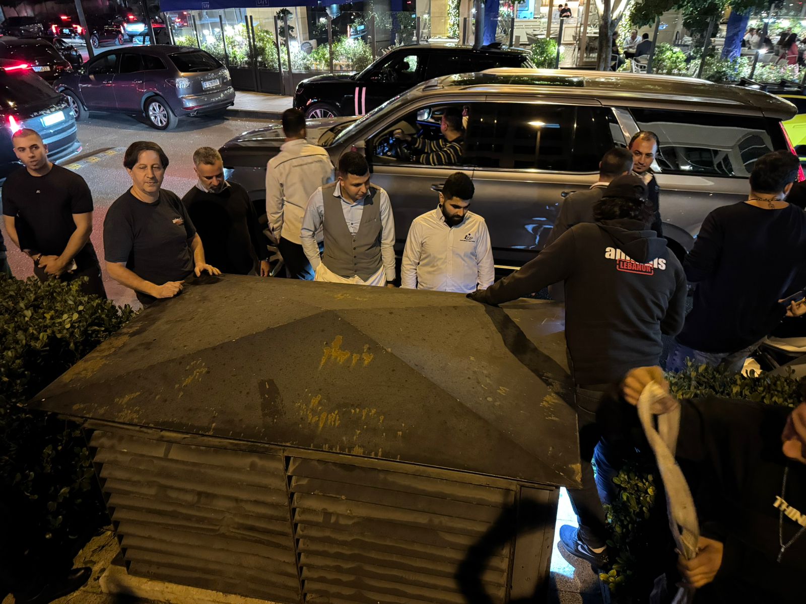 The Animals Lebanon team during a night rescue operation in Beirut
